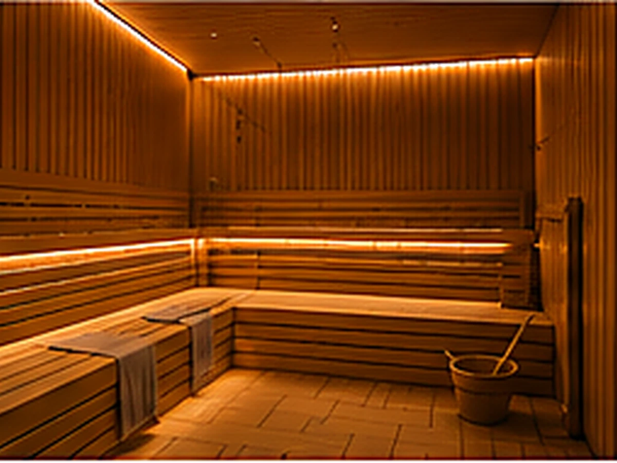 Sauna incluida en las instalaciones del club