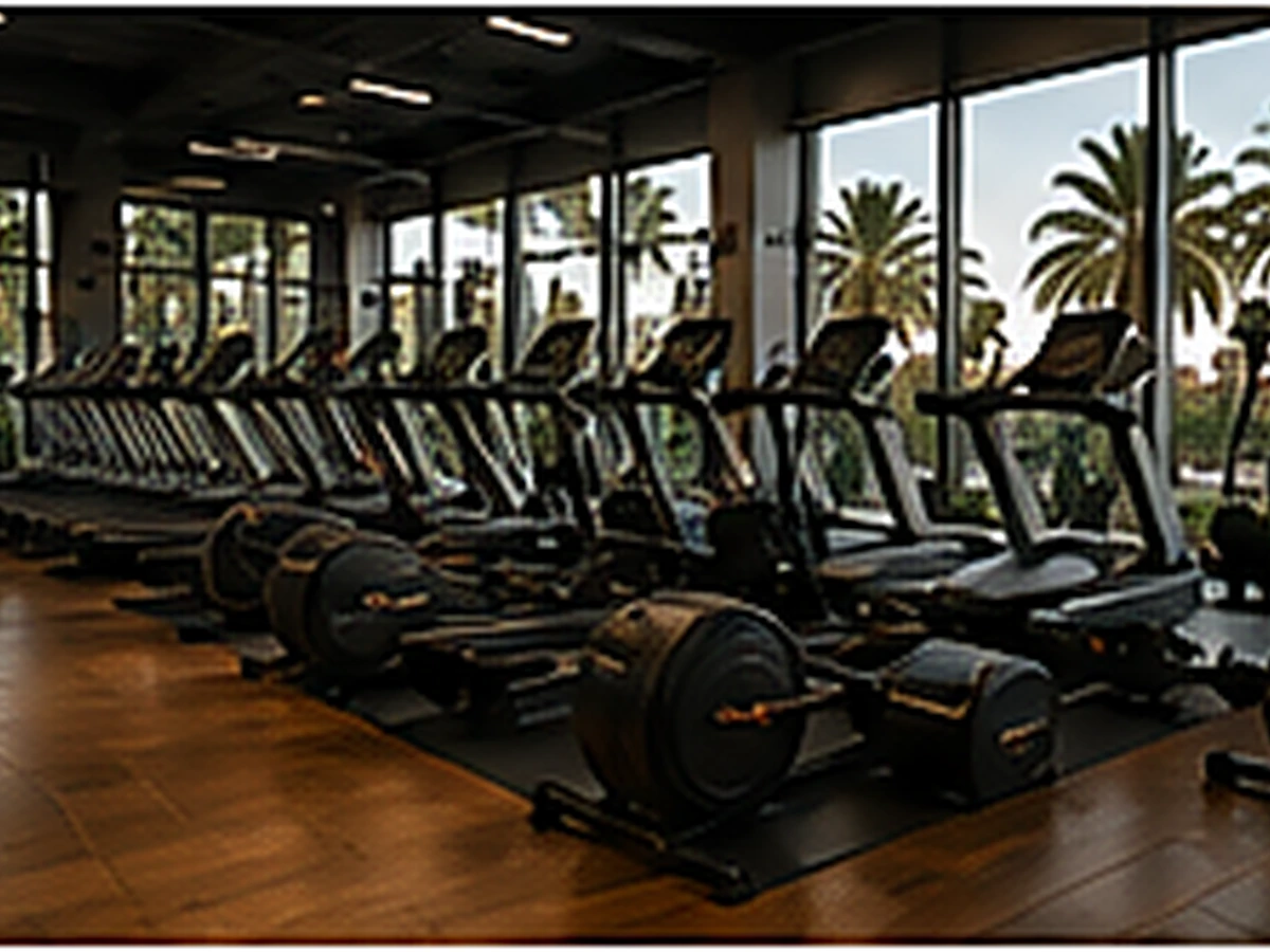 Zona cardiovascular con equipamiento y luz natural
